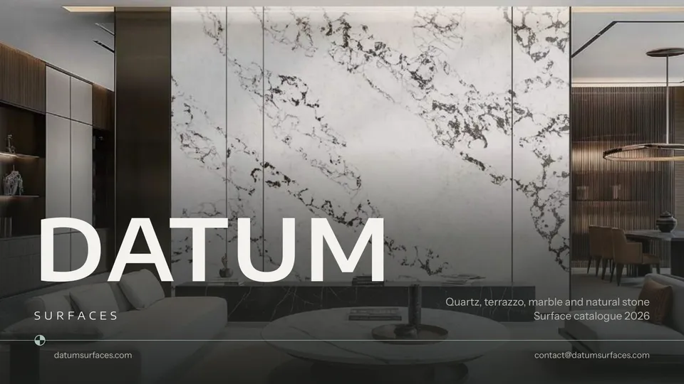 Cover of the Datum Surfaces catalogue 2026