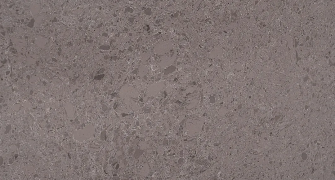 Talpa engineered marble slab: taupe-grey with a fine stone aggregate