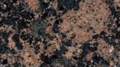 Baltic Brown granite slab: rounded brown crystals in a near-black matrix