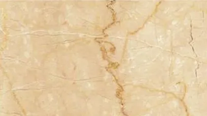 Botticino Classico marble: jagged ochre lines on warm beige