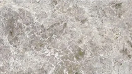 Castle Grey marble: light grey ground mottled with white cloudy seams and small taupe inclusions