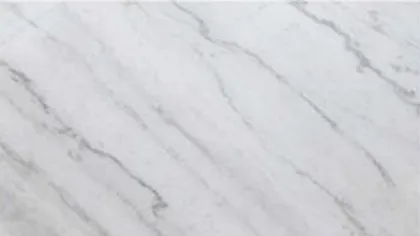 Guangxi White marble: thin grey veins in loose diagonal lines on grey-white
