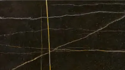 Laurent Black marble: black ground with hairline white veins and straighter bright gold veins