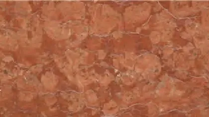 Rosso Verona marble: salmon to brick red ground mottled with rounded nodules and faint dark seams