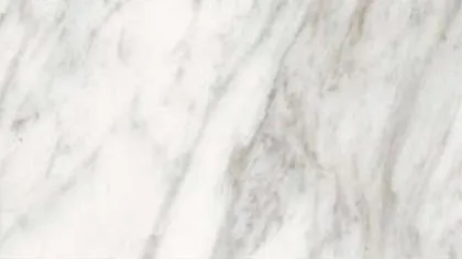 Volakas marble: fine grey veins drifting diagonally across crisp white