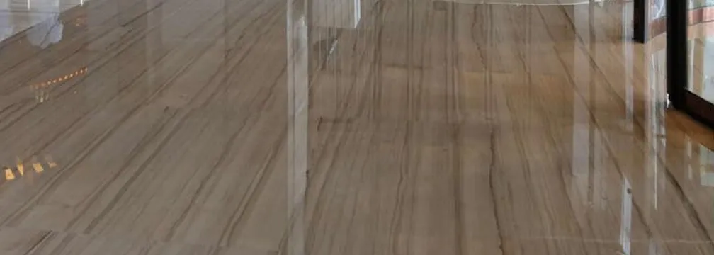 Wood-vein marble installed