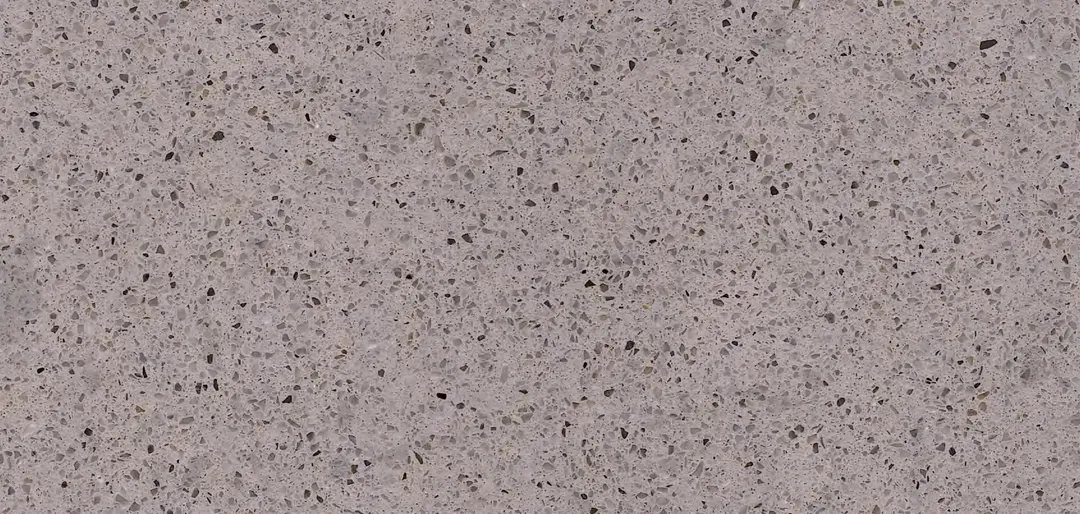 Ardesia terrazzo slab: mid-grey with a dense black speckle
