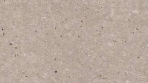 Biscotto terrazzo: biscuit-beige ground with scattered small black and brown flecks